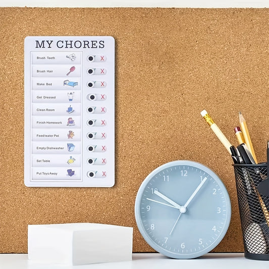 Self-discipline Punch Card Students' Develop Good Habits Planner Old Man My Chores Memo Message Inspection Table Can Replace Daily Life, Good Habits Develop Daily Learning Task Planning