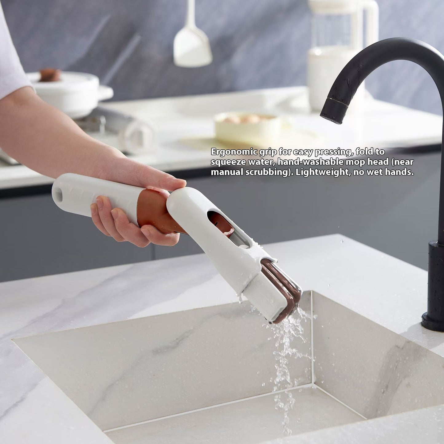 Mini Spray Mop - Portable Lightweight Dual-Purpose Dry & Wet Cleaning Tool For Kitchen Counters & Living Room Surfaces Effortless Cleaning Solution Cleaner Steam Mop Mop Floor Cleaning