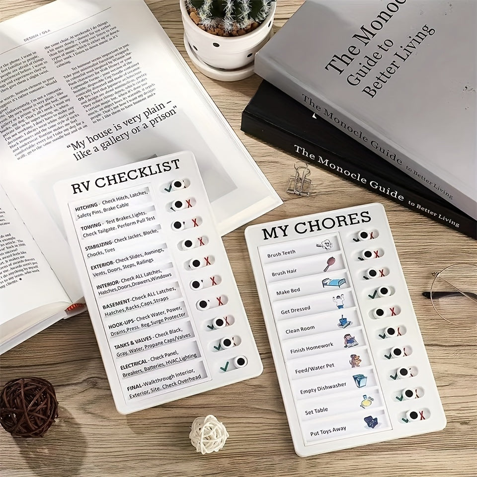 Self-discipline Punch Card Students' Develop Good Habits Planner Old Man My Chores Memo Message Inspection Table Can Replace Daily Life, Good Habits Develop Daily Learning Task Planning